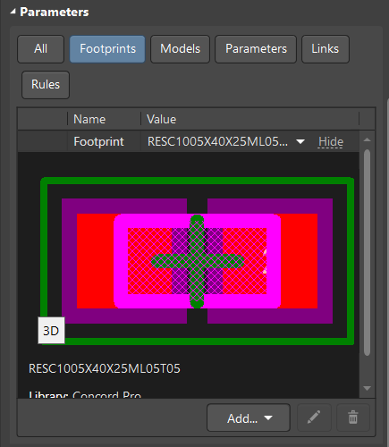Footprint Parameter