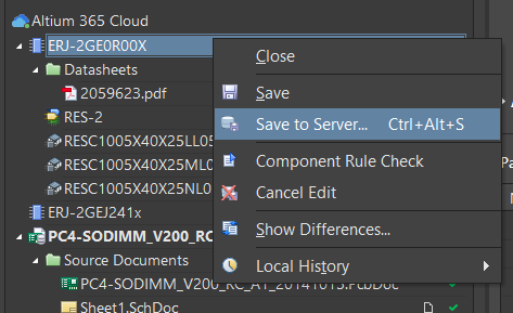 Save to Altium&nbsp;365