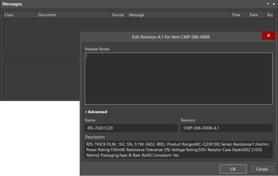 Saving the new component to Altium&nbsp;365